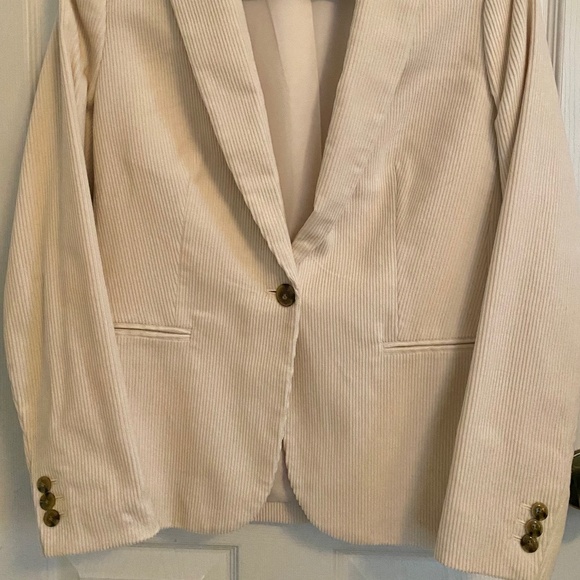 J Crew Winter White corduroy blazer - Picture 2 of 2
